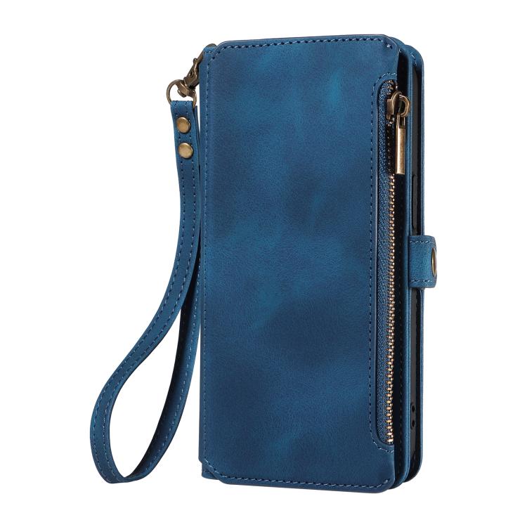 For iPhone 13 Pro Fantasy Multifunctional Zipper Wallet Leather Phone Case(blue) - iPhone 13 Pro Cases by buy2fix | Online Shopping UK | buy2fix