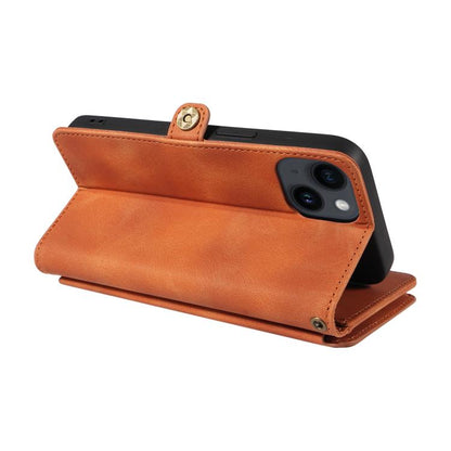 For iPhone 13 Fantasy Multifunctional Zipper Wallet Leather Phone Case(orange) - iPhone 13 Cases by buy2fix | Online Shopping UK | buy2fix
