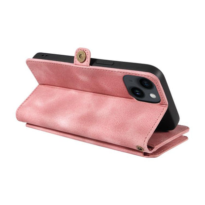 For iPhone 13 Fantasy Multifunctional Zipper Wallet Leather Phone Case(pink) - iPhone 13 Cases by buy2fix | Online Shopping UK | buy2fix