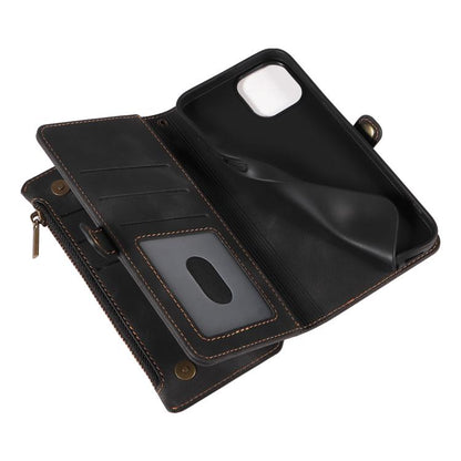 For iPhone 13 Fantasy Multifunctional Zipper Wallet Leather Phone Case(black) - iPhone 13 Cases by buy2fix | Online Shopping UK | buy2fix