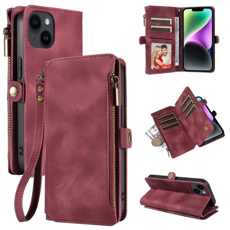 For iPhone 13 Fantasy Multifunctional Zipper Wallet Leather Phone Case(purple) - iPhone 13 Cases by buy2fix | Online Shopping UK | buy2fix