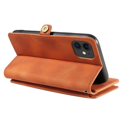 For iPhone 12 / 12 Pro Fantasy Multifunctional Zipper Wallet Leather Phone Case(orange) - iPhone 12 / 12 Pro Cases by buy2fix | Online Shopping UK | buy2fix