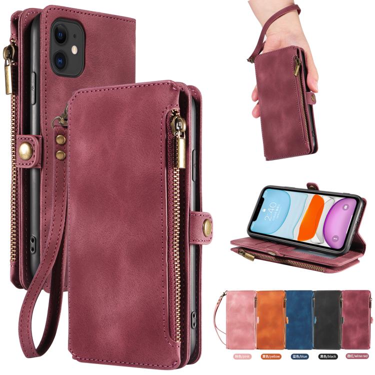 For iPhone 12 / 12 Pro Fantasy Multifunctional Zipper Wallet Leather Phone Case(purple) - iPhone 12 / 12 Pro Cases by buy2fix | Online Shopping UK | buy2fix