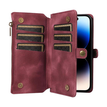 For iPhone 12 Pro Max Fantasy Multifunctional Zipper Wallet Leather Phone Case(purple) - iPhone 12 Pro Max Cases by buy2fix | Online Shopping UK | buy2fix