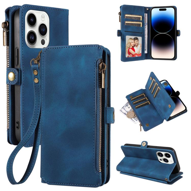 For iPhone 11 Pro Max Fantasy Multifunctional Zipper Wallet Leather Phone Case(blue) - iPhone 11 Pro Max Cases by buy2fix | Online Shopping UK | buy2fix