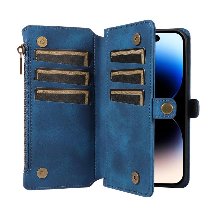 For iPhone 11 Pro Max Fantasy Multifunctional Zipper Wallet Leather Phone Case(blue) - iPhone 11 Pro Max Cases by buy2fix | Online Shopping UK | buy2fix