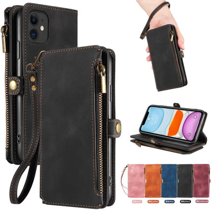 For iPhone 11 Fantasy Multifunctional Zipper Wallet Leather Phone Case(black) - iPhone 11 Cases by buy2fix | Online Shopping UK | buy2fix