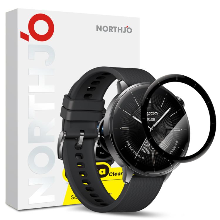 For OPPO Watch X2 Mini NORTHJO Watch Screen Protector PMMA Anti Scratch HD Screen Film(Black) - Screen Protector by NORTHJO | Online Shopping UK | buy2fix