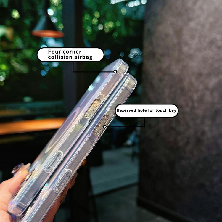 For iPhone Air Glossy Color-Plated MagSafe Shockproof Phone Case(Colored Feathers) - iPhone Air Cases by buy2fix | Online Shopping UK | buy2fix