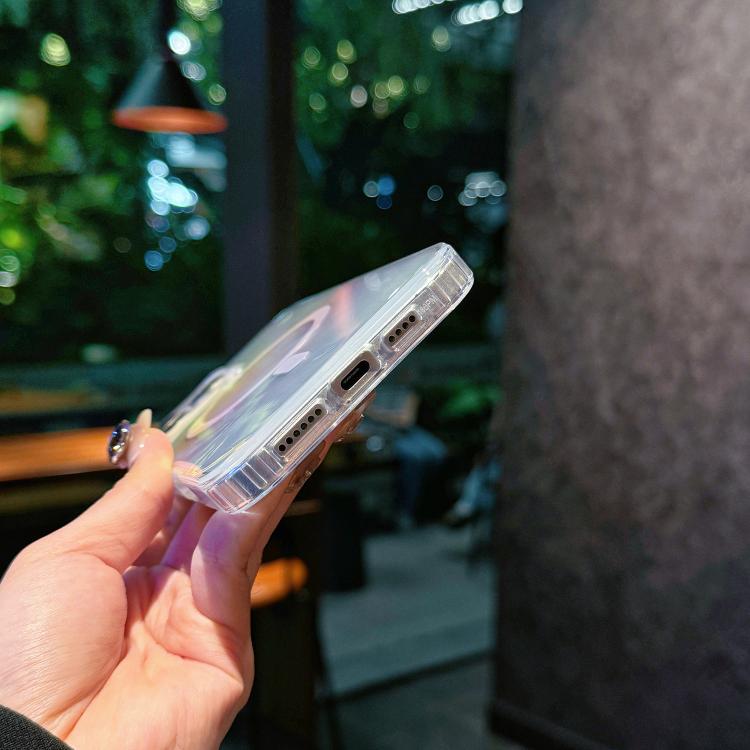 For iPhone Air Glossy Color-Plated MagSafe Shockproof Phone Case(Colored Feathers) - iPhone Air Cases by buy2fix | Online Shopping UK | buy2fix