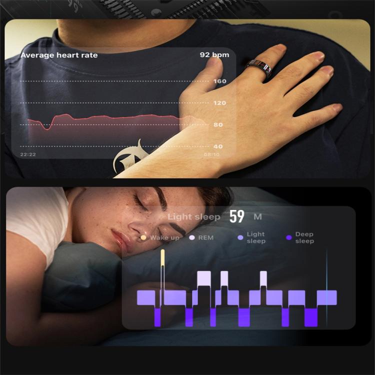 R04 SIZE 8 Smart Ring, Support Heart Rate / Blood Oxygen Monitoring / Sleep / Take Photos(Rose Gold) - Smart Rings / Smart Telephones by buy2fix | Online Shopping UK | buy2fix