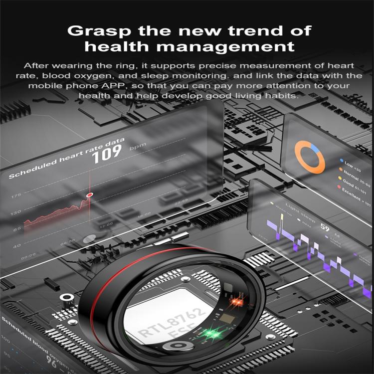 R04 SIZE 10 Smart Ring, Support Heart Rate / Blood Oxygen / Sleep Monitoring / Take Photos(Silver) - Smart Rings / Smart Telephones by buy2fix | Online Shopping UK | buy2fix