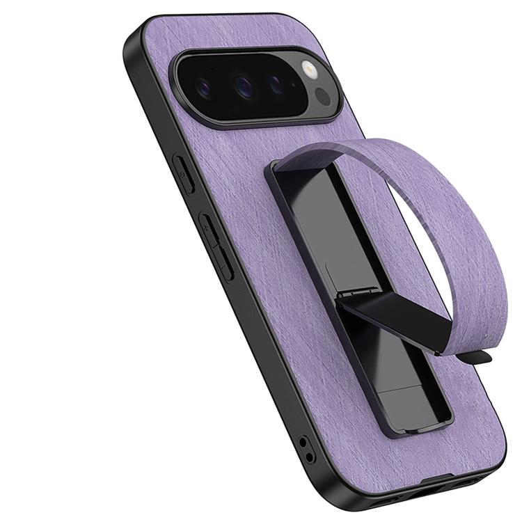 For Google Pixel 10 / 10 Pro Electroplating Wristband Holder Brushed Texture Phone Case(Deep Blue) - Google Cases by buy2fix | Online Shopping UK | buy2fix