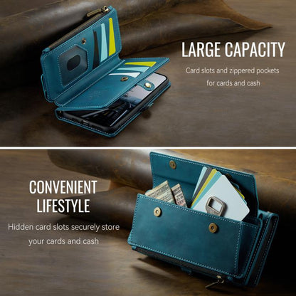 For iPhone 11 Pro Max CaseMe C39 RFID Blocking Zipper Wallet Leather Phone Case with Crossbody Strap(Green) - iPhone 11 Pro Max Cases by CaseMe | Online Shopping UK | buy2fix