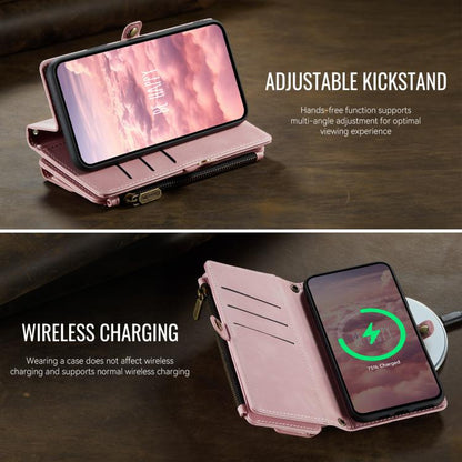 For iPhone XS Max CaseMe C39 RFID Blocking Zipper Wallet Leather Phone Case with Crossbody Strap(Pink) - More iPhone Cases by CaseMe | Online Shopping UK | buy2fix