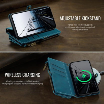 For iPhone XS Max CaseMe C39 RFID Blocking Zipper Wallet Leather Phone Case with Crossbody Strap(Green) - More iPhone Cases by CaseMe | Online Shopping UK | buy2fix