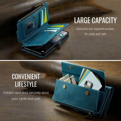 For Samsung Galaxy A16 4G CaseMe C39 RFID Blocking Zipper Wallet Leather Phone Case with Crossbody Strap(Green) - Galaxy Phone Cases by CaseMe | Online Shopping UK | buy2fix