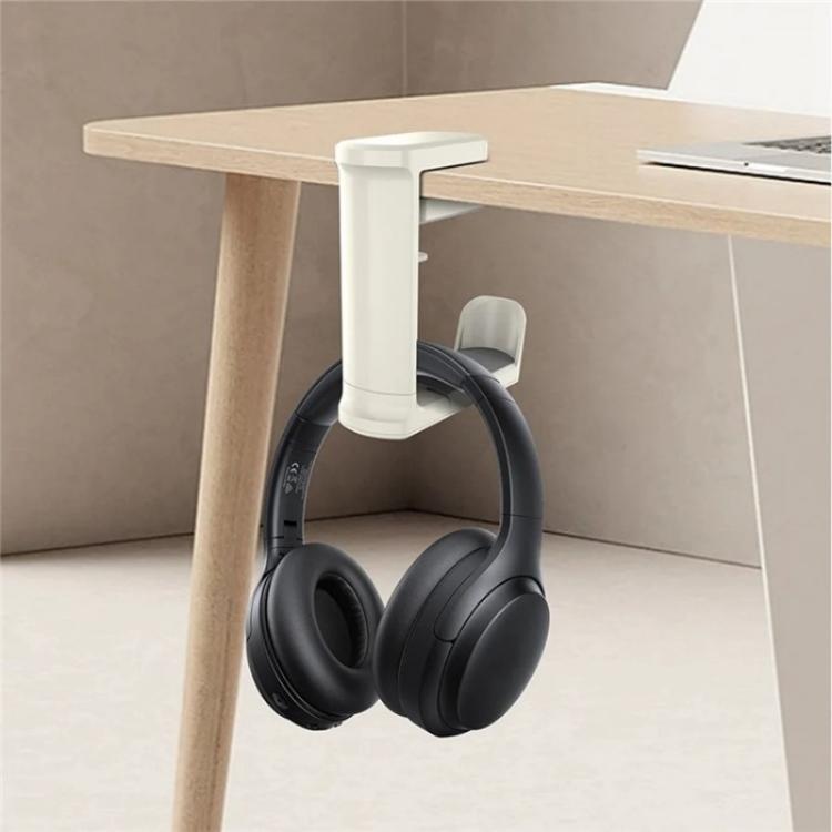 XWJ-EJJ01 360 Degree Rotatable Under Desk Storage Bracket Gaming Headset Holder(White) - Headset Stand by buy2fix | Online Shopping UK | buy2fix