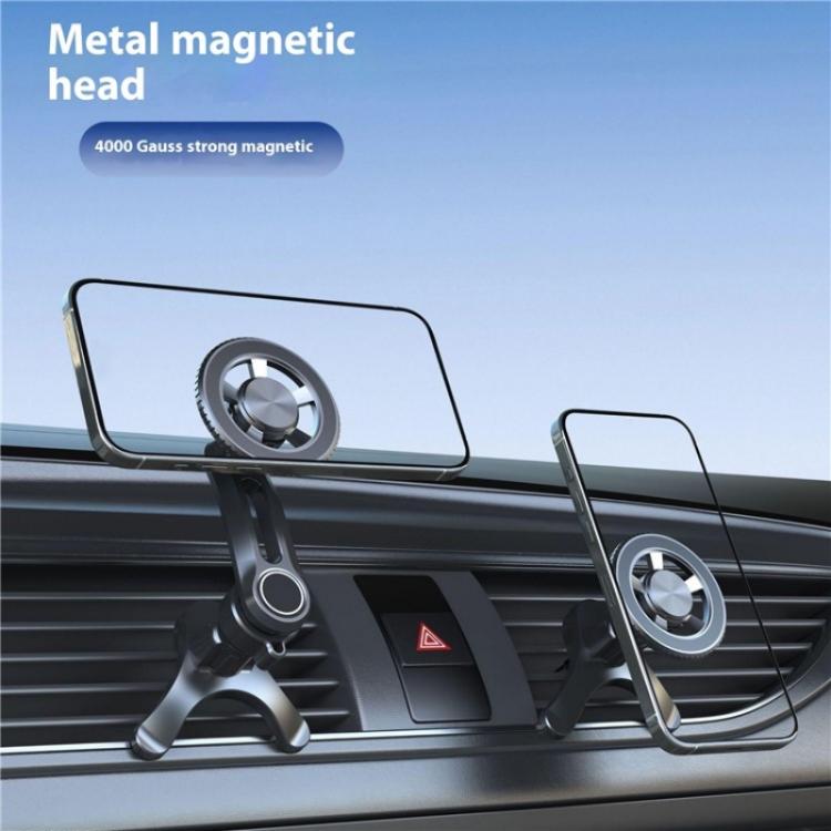V005 360 Degree Rotatable Air Vent Holder Bracket Compatible With MagSafe Car Phone Mount(Gear Type) - Universal Car Holders by buy2fix | Online Shopping UK | buy2fix