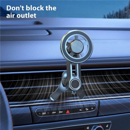 V005 360 Degree Rotatable Air Vent Holder Bracket Compatible With MagSafe Car Phone Mount(Gear Type) - Universal Car Holders by buy2fix | Online Shopping UK | buy2fix