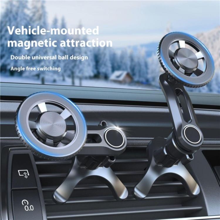 V005 360 Degree Rotatable Air Vent Holder Bracket Compatible With MagSafe Car Phone Mount(Single Hole) - Universal Car Holders by buy2fix | Online Shopping UK | buy2fix