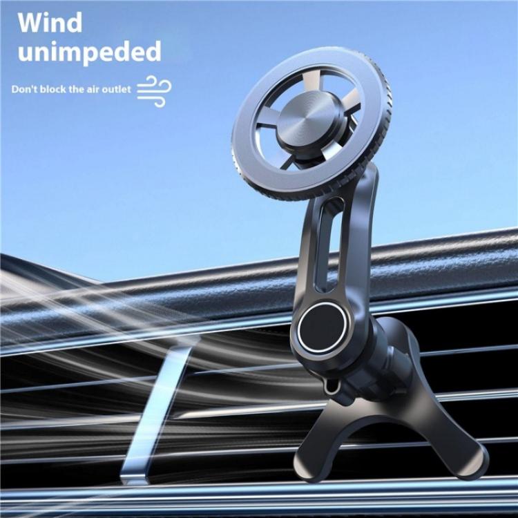 V005 360 Degree Rotatable Air Vent Holder Bracket Compatible With MagSafe Car Phone Mount(Gear Type) - Universal Car Holders by buy2fix | Online Shopping UK | buy2fix
