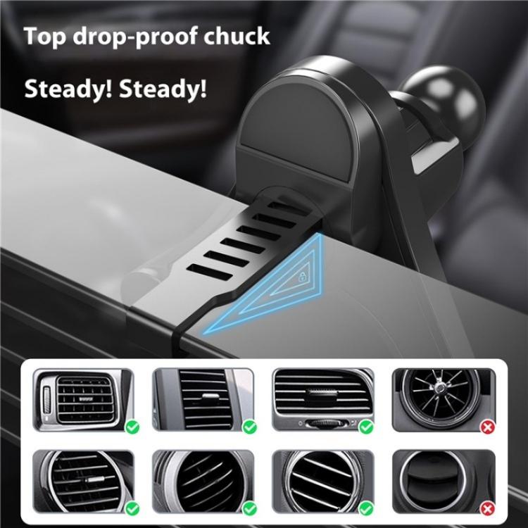 V005 360 Degree Rotatable Air Vent Holder Bracket Compatible With MagSafe Car Phone Mount(Single Hole) - Universal Car Holders by buy2fix | Online Shopping UK | buy2fix