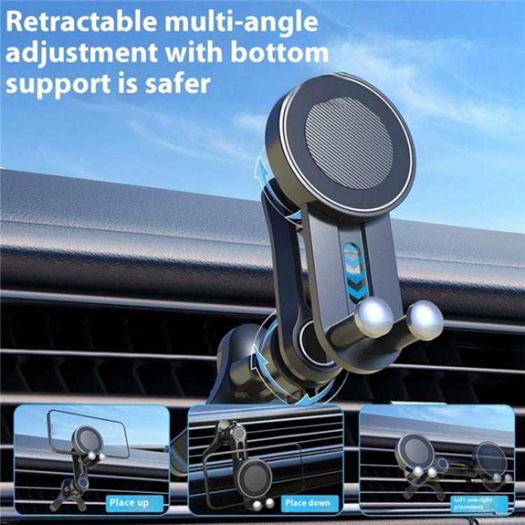 V004 Adjustable Angle Cellphone Bracket Compatible MagSafe Car Phone Holder Air Vent Mount - Universal Car Holders by buy2fix | Online Shopping UK | buy2fix