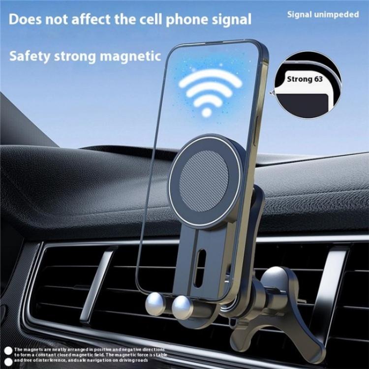 V004 Adjustable Angle Cellphone Bracket Compatible MagSafe Car Phone Holder Air Vent Mount - Universal Car Holders by buy2fix | Online Shopping UK | buy2fix