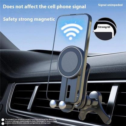 V004 Adjustable Angle Cellphone Bracket Compatible MagSafe Car Phone Holder Air Vent Mount - Universal Car Holders by buy2fix | Online Shopping UK | buy2fix