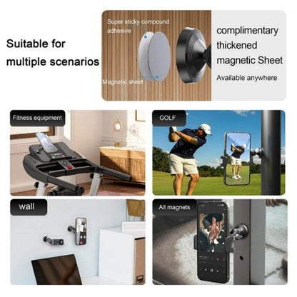 X037 360 Degree Adjustable Magnetic Base Phone Holder for Gym Equipment - Stand by buy2fix | Online Shopping UK | buy2fix
