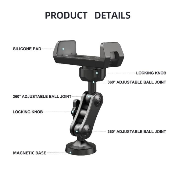 X037 360 Degree Adjustable Magnetic Base Phone Holder for Gym Equipment - Stand by buy2fix | Online Shopping UK | buy2fix