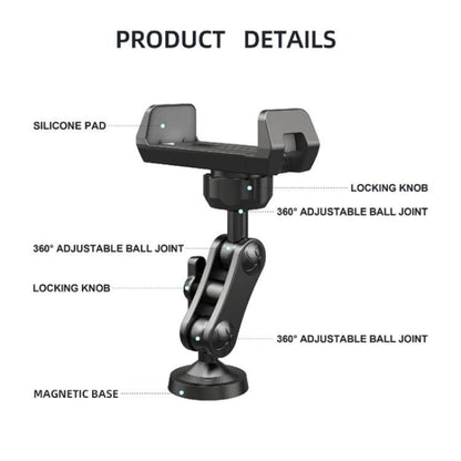 X037 360 Degree Adjustable Magnetic Base Phone Holder for Gym Equipment - Stand by buy2fix | Online Shopping UK | buy2fix