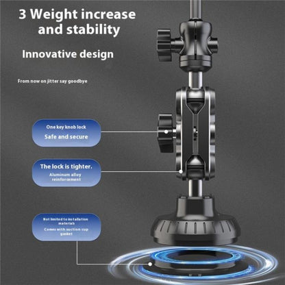 XWJ037 Suction Cup Base Long Arm Cellphone Bracket Short Type MagSafe Car Phone Holder - Universal Car Holders by buy2fix | Online Shopping UK | buy2fix