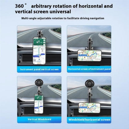 XWJ-JX04 Dashboard Windshield Magnetic Car Mount Suction Cup Base Long Arm Holder(Single Hole) - Universal Car Holders by buy2fix | Online Shopping UK | buy2fix