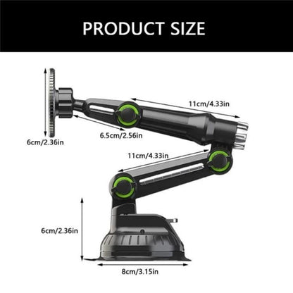 XWJ-JX04 Dashboard Windshield Magnetic Car Mount Suction Cup Base Long Arm Holder(Single Hole) - Universal Car Holders by buy2fix | Online Shopping UK | buy2fix