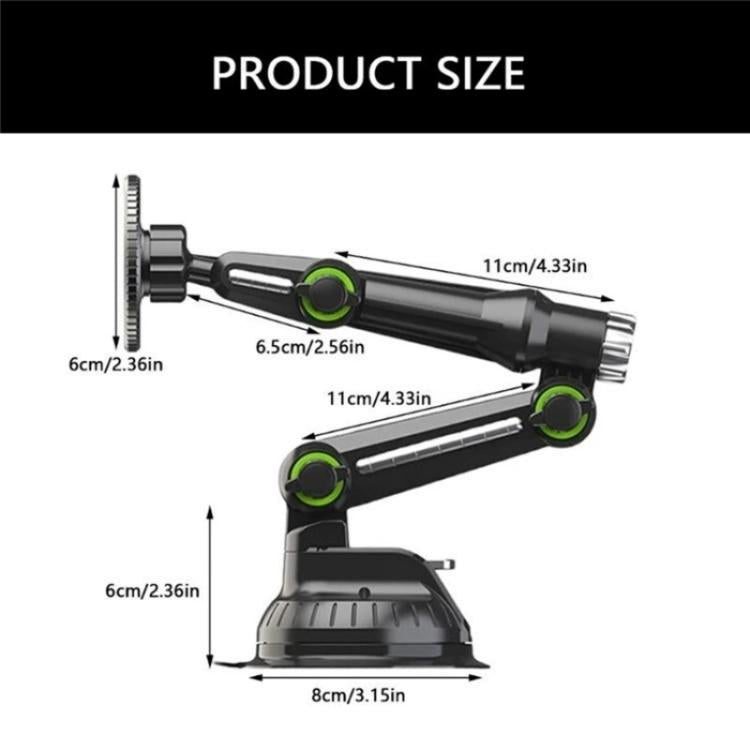 XWJ-JX04 Dashboard Windshield Magnetic Car Mount Suction Cup Base Long Arm Holder(Gear Type) - Universal Car Holders by buy2fix | Online Shopping UK | buy2fix