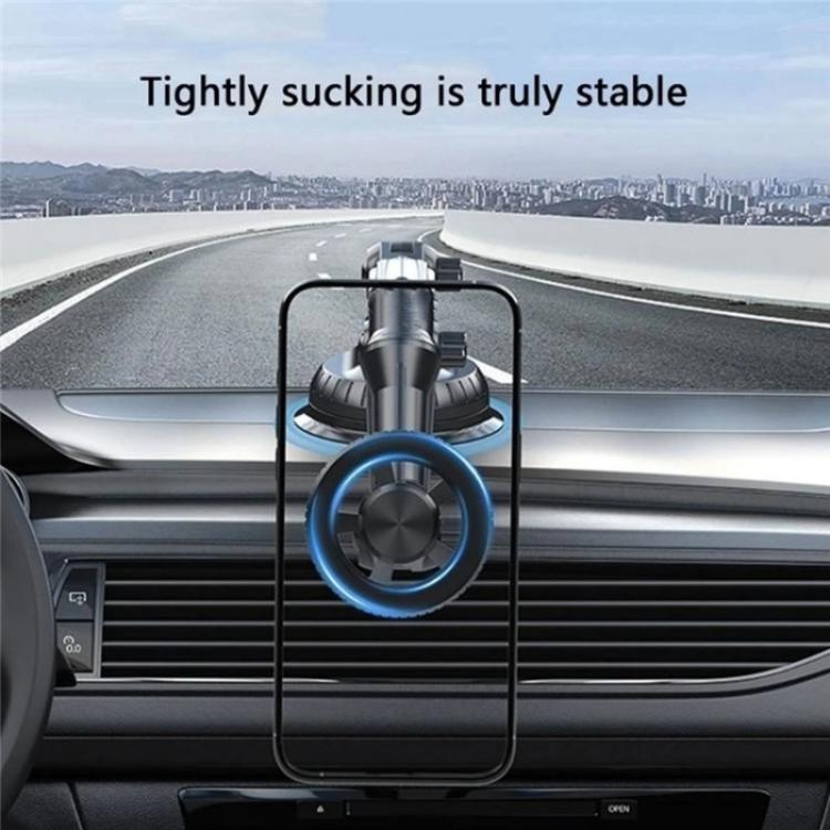 XWJ-JX04 Dashboard Windshield Magnetic Car Mount Suction Cup Base Long Arm Holder(Single Hole) - Universal Car Holders by buy2fix | Online Shopping UK | buy2fix