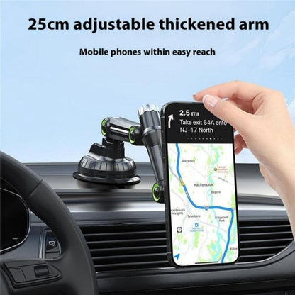 XWJ-JX04 Dashboard Windshield Magnetic Car Mount Suction Cup Base Long Arm Holder(Single Hole) - Universal Car Holders by buy2fix | Online Shopping UK | buy2fix