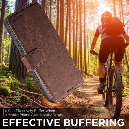 For iPhone 17 Pro Suteni Q05 2-in-1 Multi-function MagSafe Wallet Litchi Leather Phone Case(Brown) - iPhone 16 Pro Max Cases by Suteni | Online Shopping UK | buy2fix