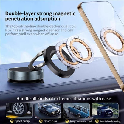 X28 Vacuum Suction Phone Mount 360 Degree Rotating Magnetic Car Phone Holder(Black) - Universal Car Holders by buy2fix | Online Shopping UK | buy2fix
