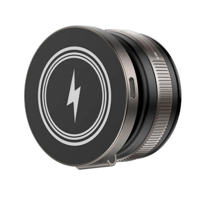 D1W Wireless Charger Magnetic Car Phone Holder Foldable Vacuum Suction Phone Mount Stand - Wireless Charger Holders by buy2fix | Online Shopping UK | buy2fix