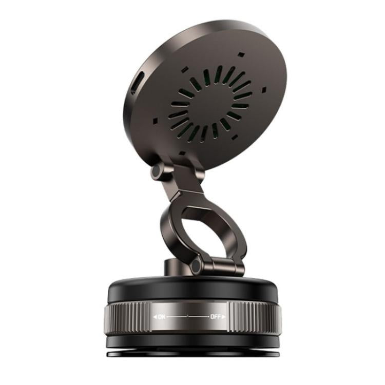 D1W Wireless Charger Magnetic Car Phone Holder Foldable Vacuum Suction Phone Mount Stand - Wireless Charger Holders by buy2fix | Online Shopping UK | buy2fix