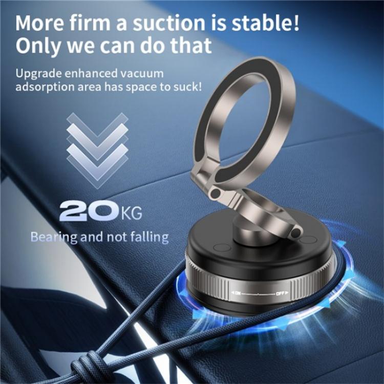 D1X Hands-Free Suction Cup Phone Holder Foldable Vacuum Magnetic Car Phone Mount - Universal Car Holders by buy2fix | Online Shopping UK | buy2fix