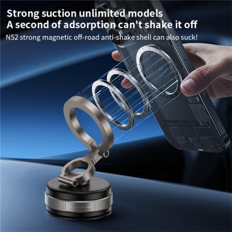 D1X Hands-Free Suction Cup Phone Holder Foldable Vacuum Magnetic Car Phone Mount - Universal Car Holders by buy2fix | Online Shopping UK | buy2fix