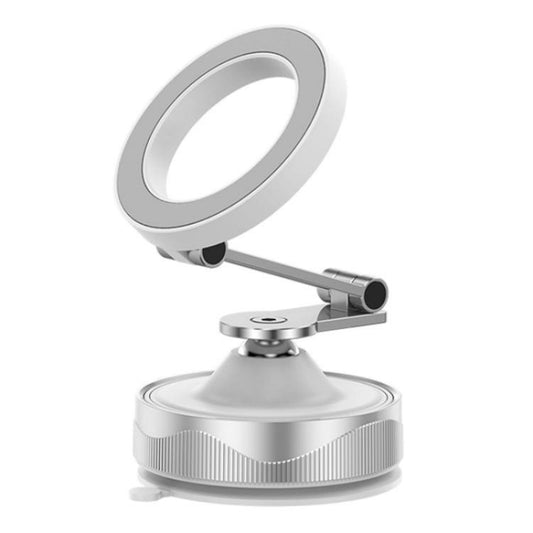 X30 Car Foldable Cell Phone Stand Suction Cup Mount Vacuum Magnetic Car Phone Holder(White) - Universal Car Holders by buy2fix | Online Shopping UK | buy2fix