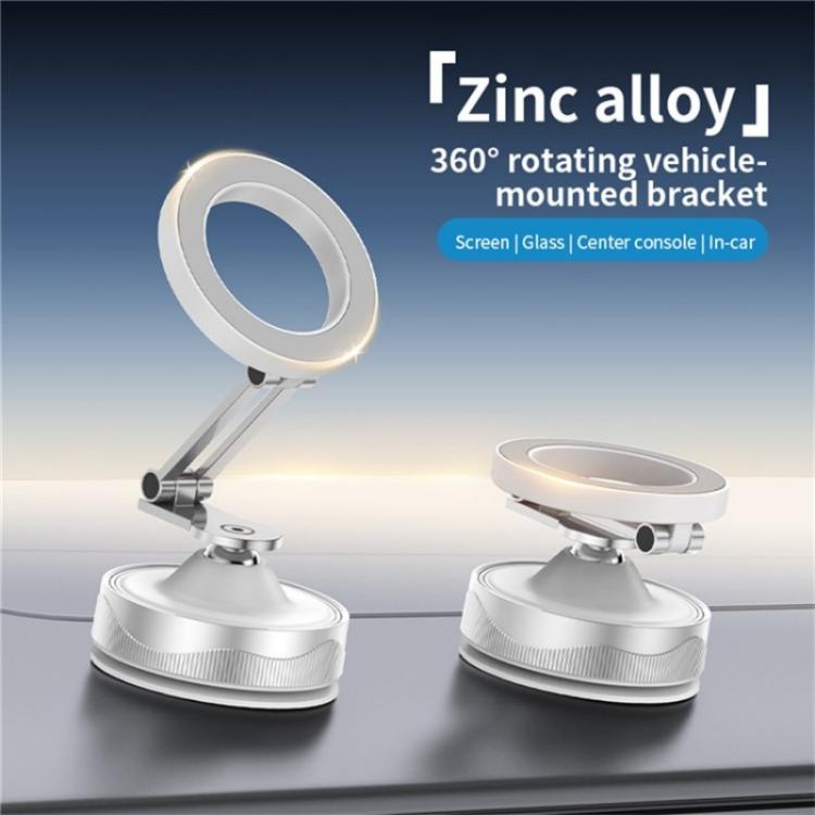 X30 Car Foldable Cell Phone Stand Suction Cup Mount Vacuum Magnetic Car Phone Holder(Black) - Universal Car Holders by buy2fix | Online Shopping UK | buy2fix