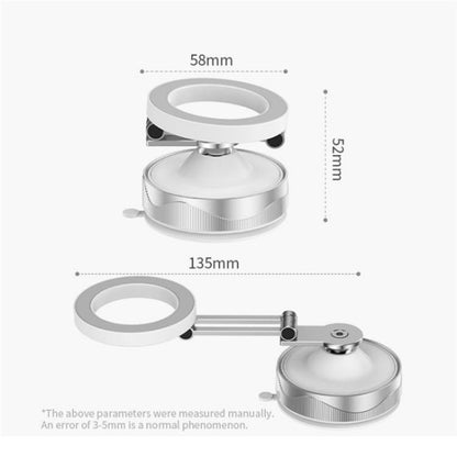 X30 Car Foldable Cell Phone Stand Suction Cup Mount Vacuum Magnetic Car Phone Holder(White) - Universal Car Holders by buy2fix | Online Shopping UK | buy2fix