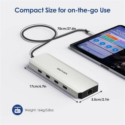 WAVLINK UMD309 Dual HD PD100W 10Gbps USB-A USB-C Docking Station 10 in 1 HUB - USB HUB by WAVLINK | Online Shopping UK | buy2fix