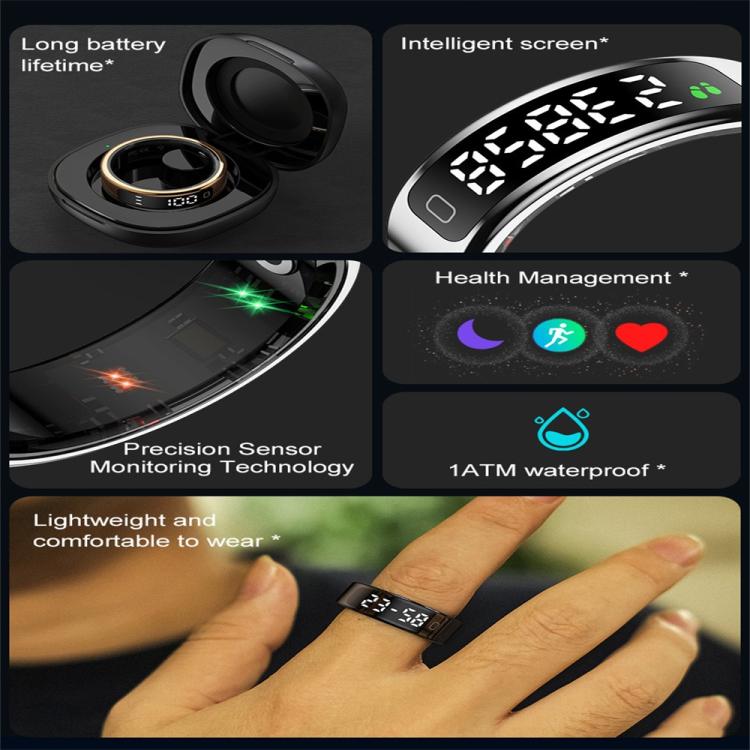 R11C SIZE 9 Smart Ring, Support Heart Rate / Blood Oxygen / Sleep Monitoring / Multiple Sport Modes(Black) - Smart Rings / Smart Telephones by buy2fix | Online Shopping UK | buy2fix